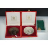 Two cased Cromwell's league medals together with a Nazareth House Cardiff 1924 9ct gold and enamel