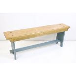 Pine kitchen bench, 118cm long x 43cm high