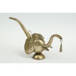 South East Asian White Metal Opium Pipe in the form of an Elephant, 15cm long