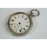 Victorian Silver Cased Pocket Watch, Birmingham 1885