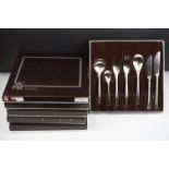 A collection of Württembergische Metallwarenfabrik (WMF) Celtic cutlery by Exam within six boxes.