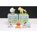 Royal Doulton and Beswick Disney figurines to include Pooh and Piglet Windy day (boxed) by Royal