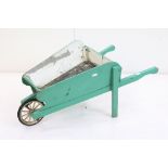 Mid century Green Painted Child's Wheelbarrow, 75cm long