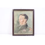 Herman Klusmeyer 1947 watercolour portrait of a army major of the Cheshire Regiment having served in