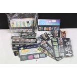 Collection of assorted presentation pack post decimal stamps covering a wide subject matter.