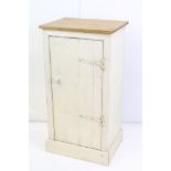 Painted pine store cupboard, 48cm wide x 37cm deep x 91cm high