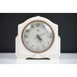 Art Deco White Bakelite Cased ‘ Smiths Sectric ‘ Mantle Clock, 13cm high
