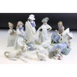 Group of twelve assorted Nao ceramic figurines including animals and figures, together with one