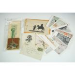 Oriental school collection of assorted collectables of various subjects to include an accompanying