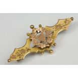An early 20th century fully hallmarked 9ct gold ladies brooch, assay marked for Chester and dated