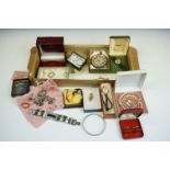 A collection of mainly vintage costume jewellery to include some silver examples together with
