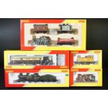 Five boxed Hornby Railroad OO gauge items to include R2670 Train Pack, R4526 Operating Mail Coach