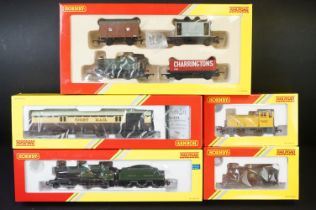 Five boxed Hornby Railroad OO gauge items to include R2670 Train Pack, R4526 Operating Mail Coach