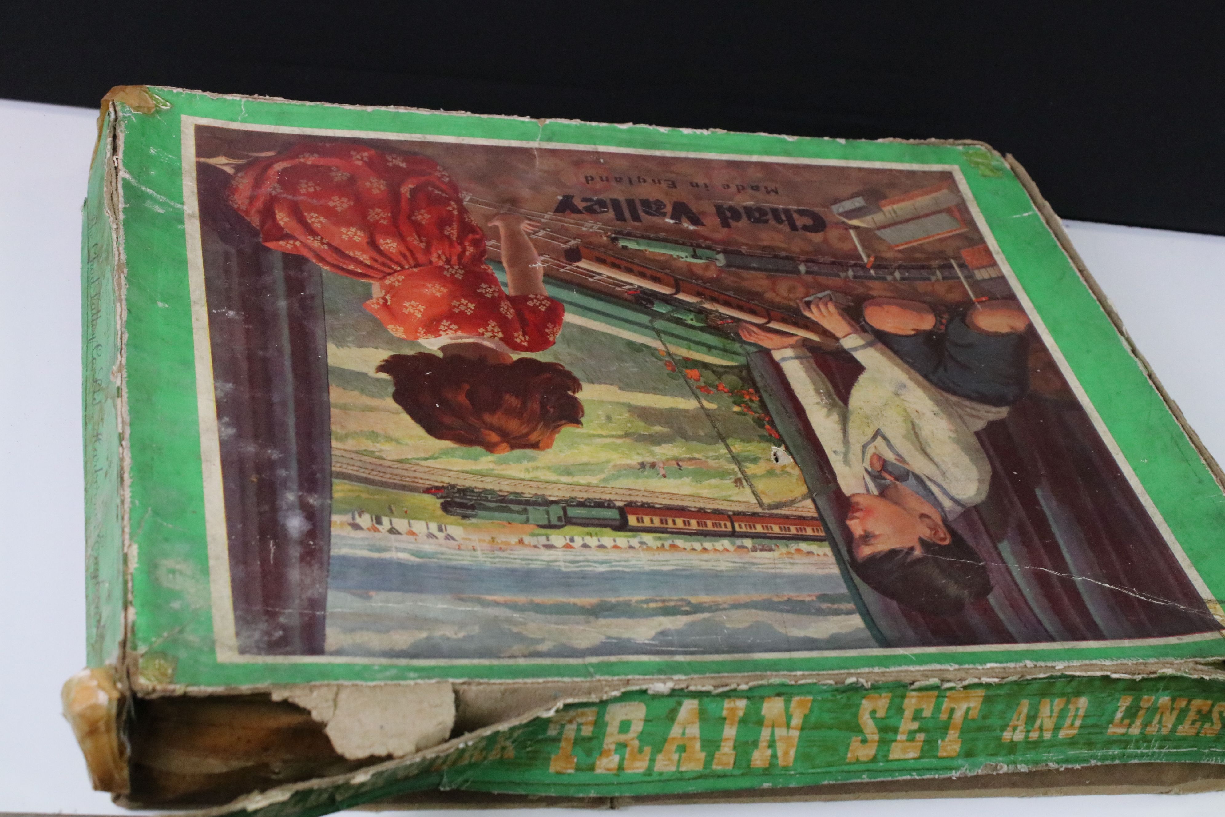 Two early-mid 20th C boxed tin plate train sets to include Brimtoy Clockwork Train No 37/0 Colour - Image 9 of 15