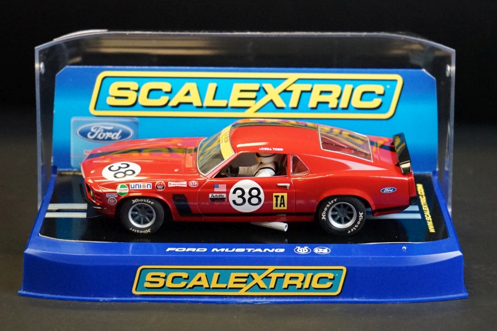 Four cased Scalextric slot cars to include C3670 Ford Cortina GT 1964 Bathurst, C3671 Ford Mustang - Image 11 of 13