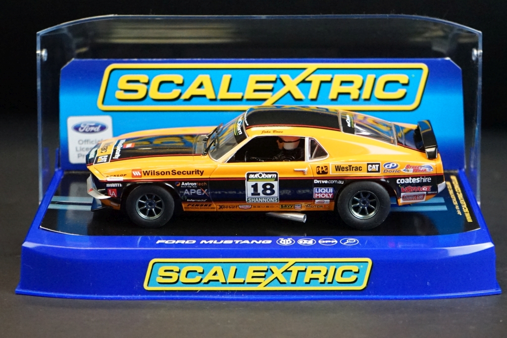 Four cased Scalextric slot cars to include C3670 Ford Cortina GT 1964 Bathurst, C3671 Ford Mustang - Image 2 of 13