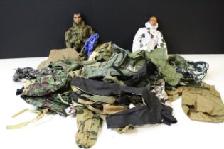 Two 21st Century military figures plus a collection of related Dragon & 21st C clothing