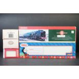 Five boxed Hornby OO gauge locomotives to include Thomas & Friends R9231 Emily (face loose from