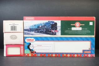 Five boxed Hornby OO gauge locomotives to include Thomas & Friends R9231 Emily (face loose from