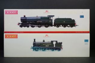 Two boxed Hornby OO gauge locomotives to include R2503 SR 0-4-4 Class M7 Locomotive 357 (some box