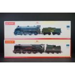 Two boxed Hornby OO gauge locomotives to include R2585 BR 4-6-2 Rebuilt West Country Class 34045