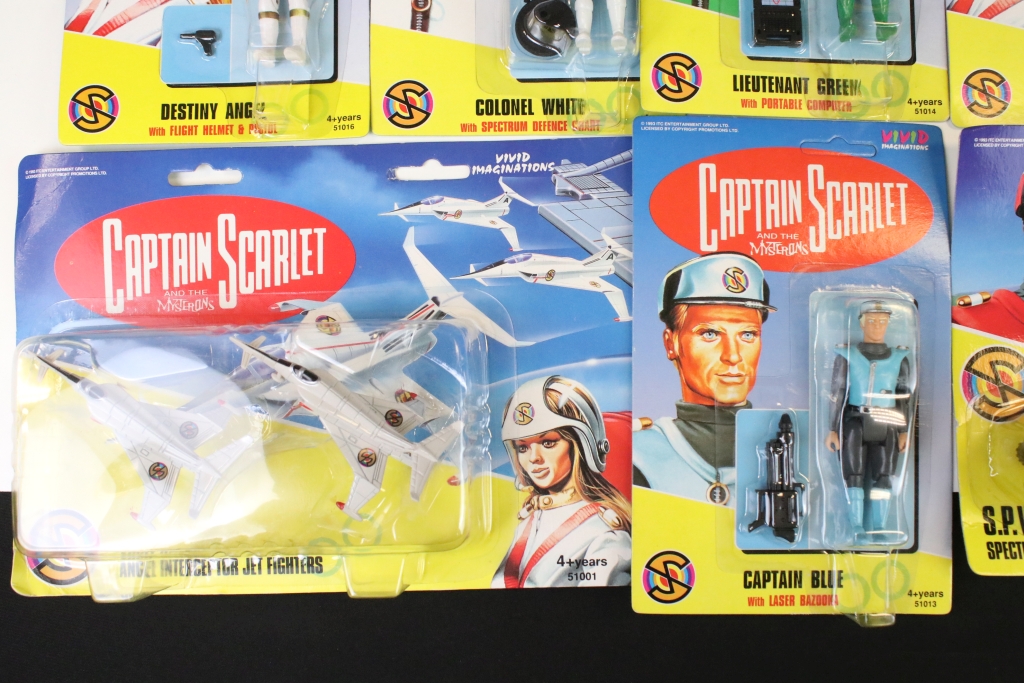 11 Carded Vivid Imaginations Captain Scarlet figures and vehicles plus 2 x carded Matchbox - Image 4 of 11