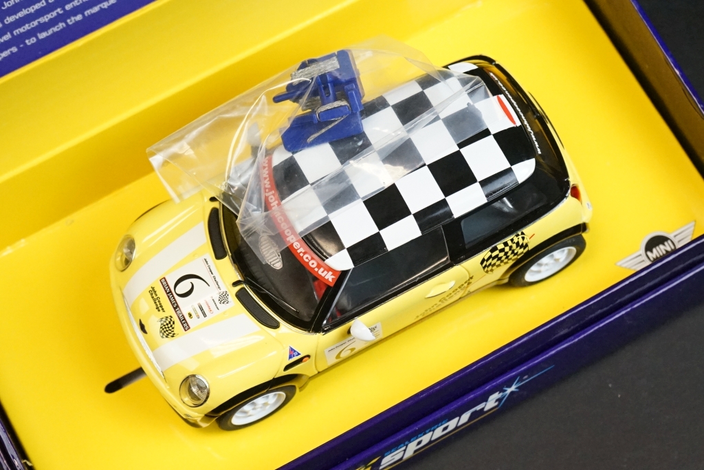 Four Boxed Scalextric Sport ltd edn slot cars to include C2485A Mini Cooper - John Cooper - Image 6 of 12