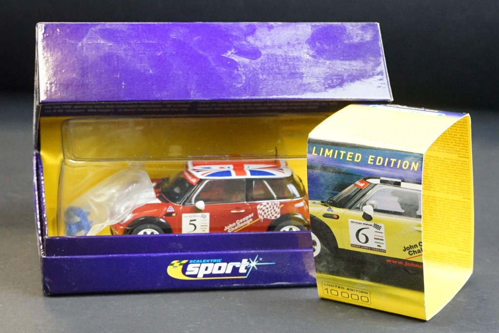 Four Boxed Scalextric Sport ltd edn slot cars to include C2485A Mini Cooper - John Cooper - Image 2 of 12
