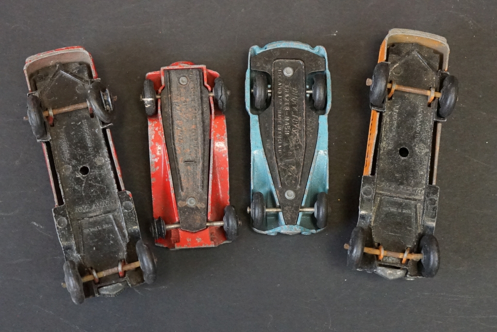 Around 25 early-mid 20th C play worn diecast models to include road, commercial and racing examples - Image 5 of 12