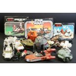 Star Wars - 16 Original Star Wars vehicles to include Endor Forest Ranger, Landspeeder, Ewok Assault