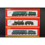 Three boxed Hornby OO gauge locomotives to include R2218 BR 4-6-2 West Country Class 34041 Wilton,