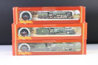Three boxed Hornby OO gauge locomotives to include R033 BR Class TMT Loco Morning Star, R303 BR
