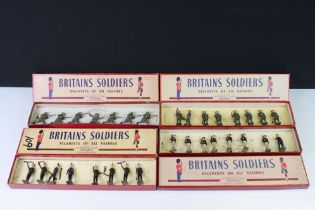 Four boxed Britains ' Regiments Of All Nations ' metal figure sets to include No. 1613 British