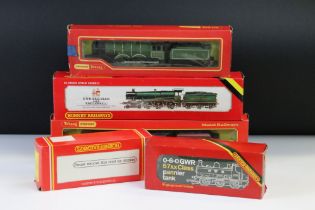 Five boxed Hornby / Triang OO gauge locomotives to include R761 GWR Kneller Hall, R165 GWR 0-6-0