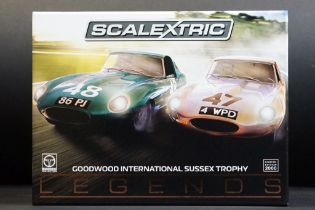 Boxed Scalextric Legends C3898A Goodwood International Sussex Trophy slot car set, complete with