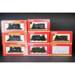 Eight boxed Hornby OO gauge locomotives to include R300 LMS locomotive Class 0F 0-4-0ST, R782 BR 0-