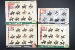 Four boxed Britains 'Eyes Right' regimental plastic figure sets to include 3 x 7840 The Mounted Band