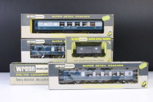 Boxed Wrenn OO gauge W2229 4-6-2 Glasgow City locomotive blue BR plus 4 x boxed Wrenn items of