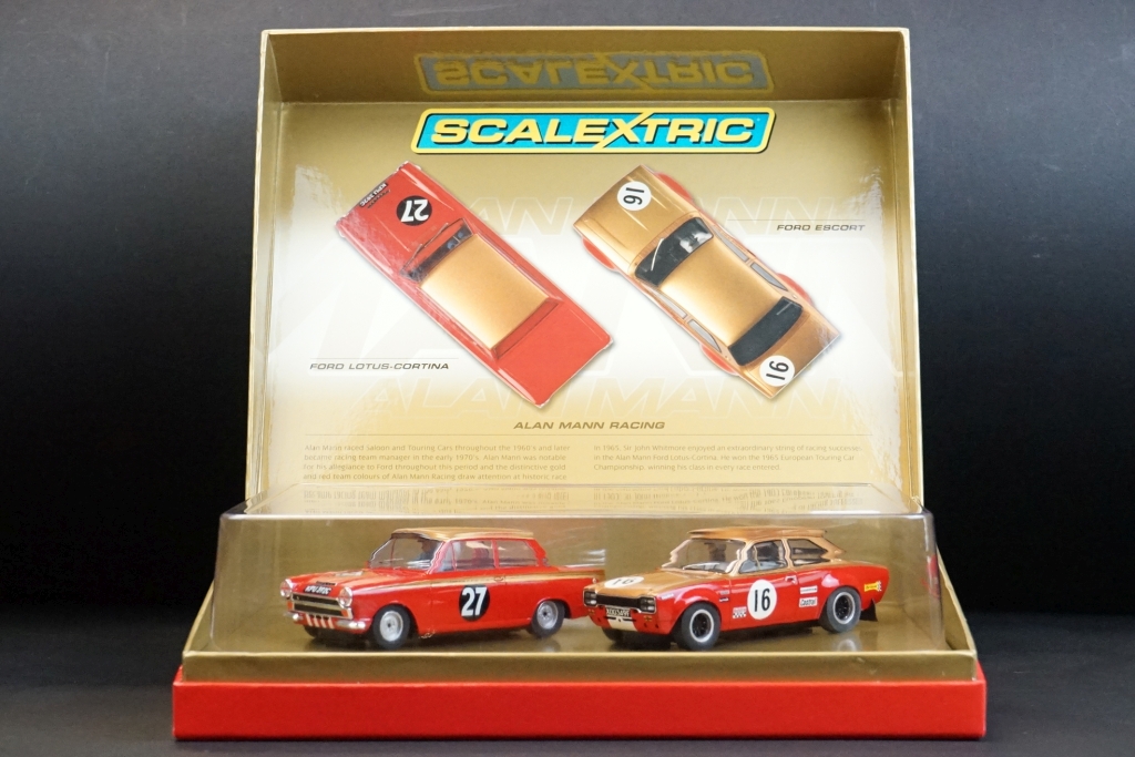 Boxed ltd edn Scalextric The Classic Collection C2981A Alan Mann Racing slot car set, complete - Image 2 of 6