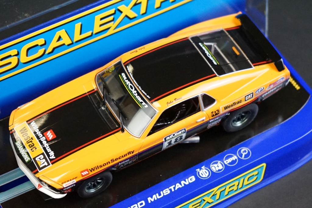 Four cased Scalextric slot cars to include C3670 Ford Cortina GT 1964 Bathurst, C3671 Ford Mustang - Image 3 of 13