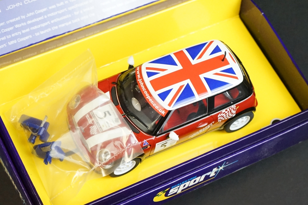 Four Boxed Scalextric Sport ltd edn slot cars to include C2485A Mini Cooper - John Cooper - Image 3 of 12