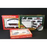 Three boxed Hornby OO gauge electric train sets to include R697 LMS Express Passenger with Duchess