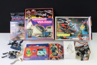 Group of boxed Robot & Space toys and figures to include Bandai Star Zinger Starcrow, Bandai Sun