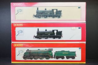 Three boxed Hornby OO gauge Super Detail locomotives to include 2 x R2625 SR 0-4-0T Class M7