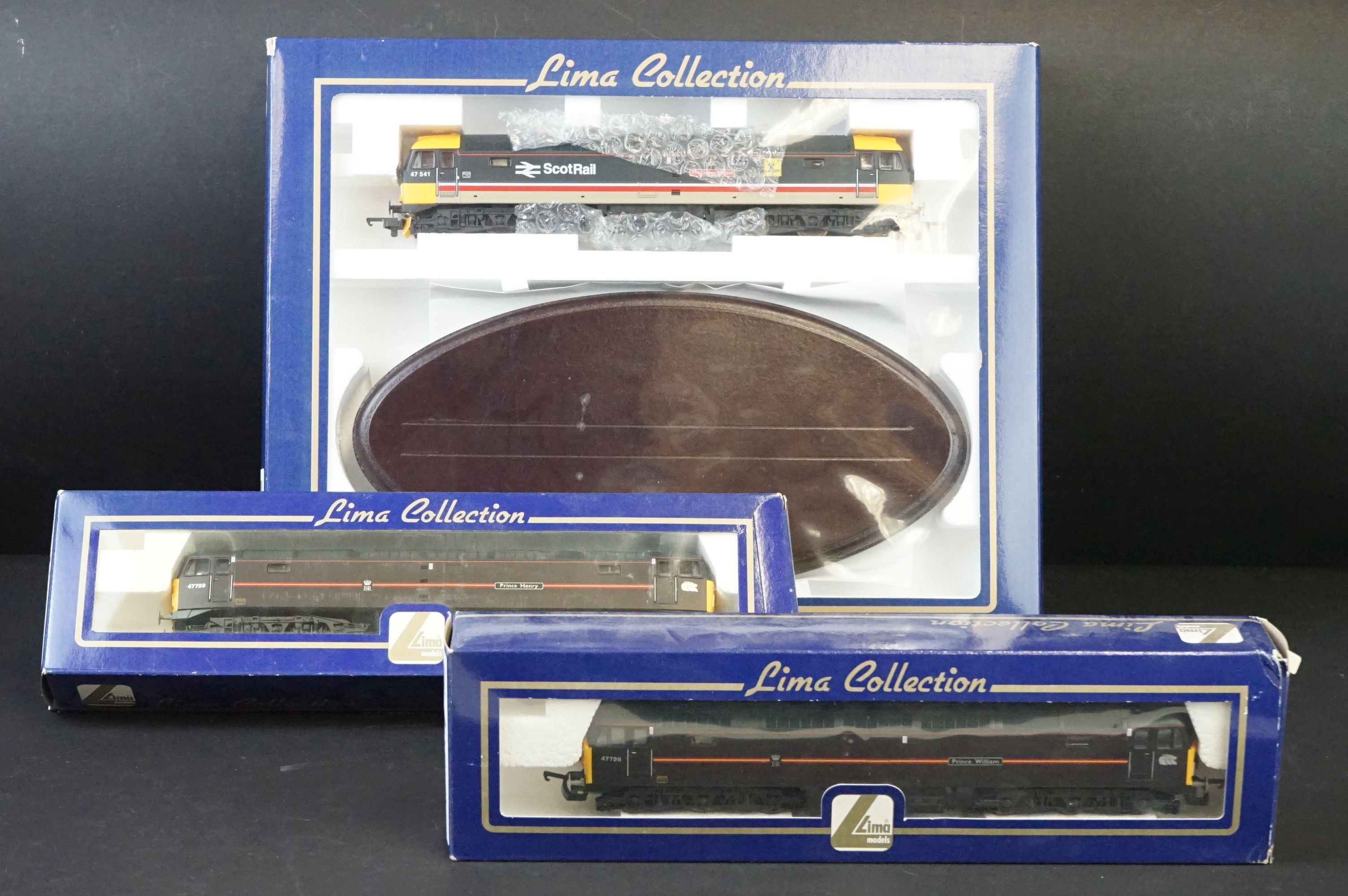 Three boxed Lima Collection locomotives to include L205211 Class 47541 The Queen Mother Scotrail,