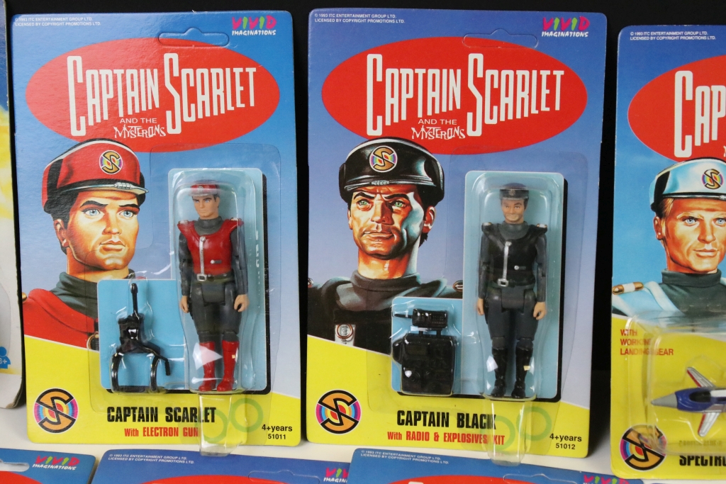 11 Carded Vivid Imaginations Captain Scarlet figures and vehicles plus 2 x carded Matchbox - Image 9 of 11