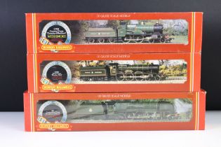Three boxed Hornby OO gauge locomotives to include R392 GWR County Class Loco County of Bedford,
