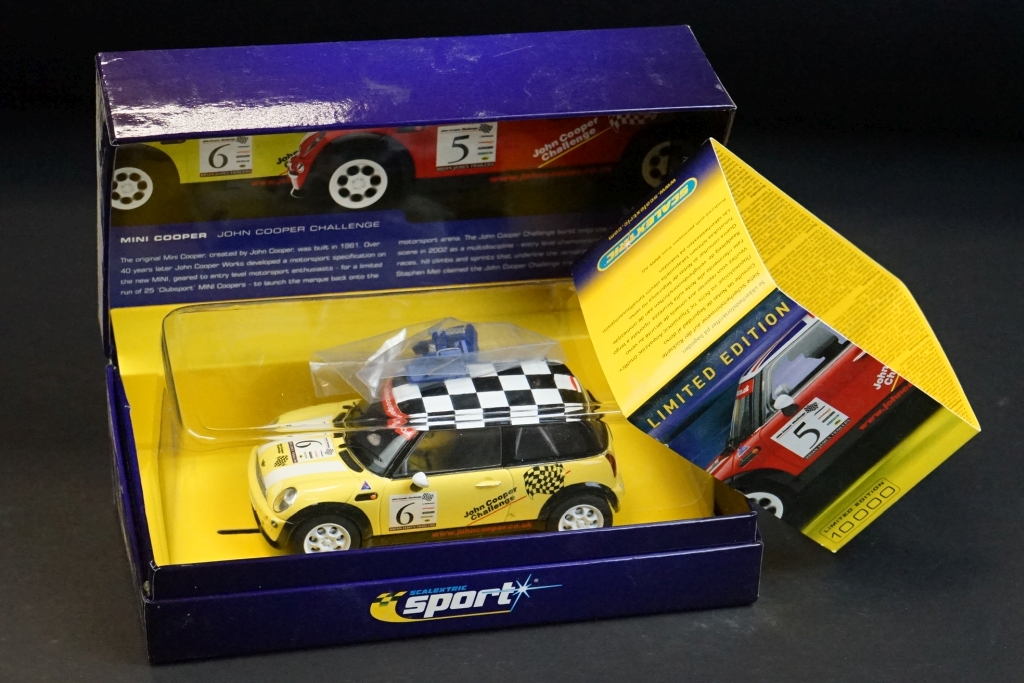 Four Boxed Scalextric Sport ltd edn slot cars to include C2485A Mini Cooper - John Cooper - Image 5 of 12