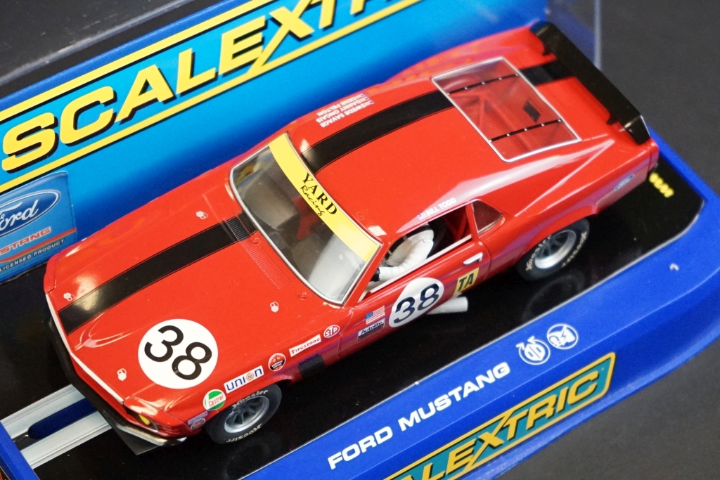 Four cased Scalextric slot cars to include C3670 Ford Cortina GT 1964 Bathurst, C3671 Ford Mustang - Image 12 of 13