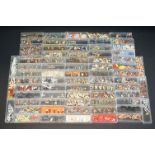 Quantity of cased OO gauge plastic trackside figures and accessory sets featuring Preser examples,